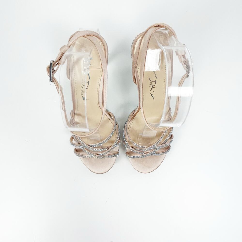 Blue By Betsey Johnson Sb-adde Jeweled Strappy Heeled Sandals Womens Size 6.5M - Picture 8 of 10